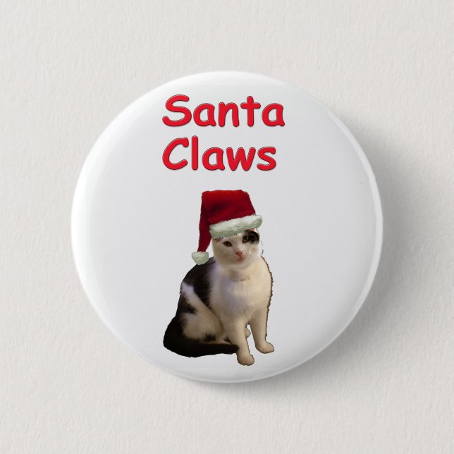 Santa Claws Pinback Button (Front)