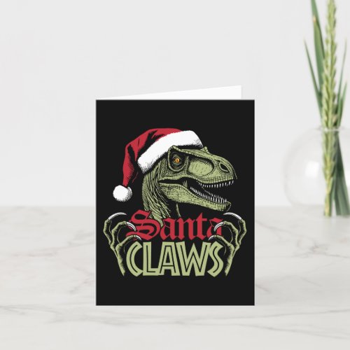 Santa Claws Raptor Holiday Card