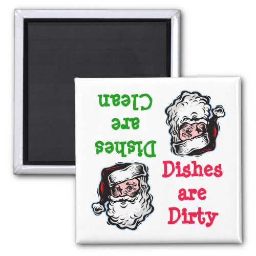Santa Clean Dirty Dishwasher Magnet