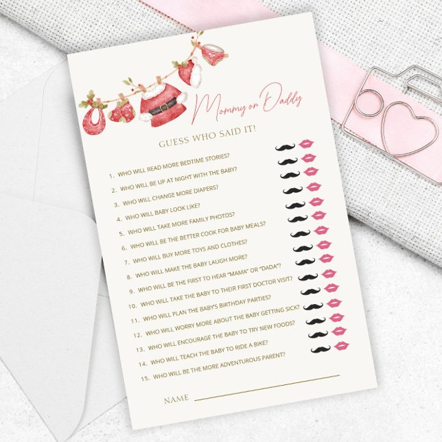 Santa Clothes Baby Shower Mommy or Daddy Games (Creator Uploaded)