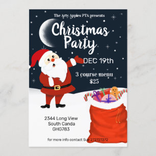 Santa come and see sanata christmas market invitation