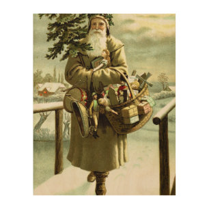 Santa Comes to Town Holiday Wood Wall Art