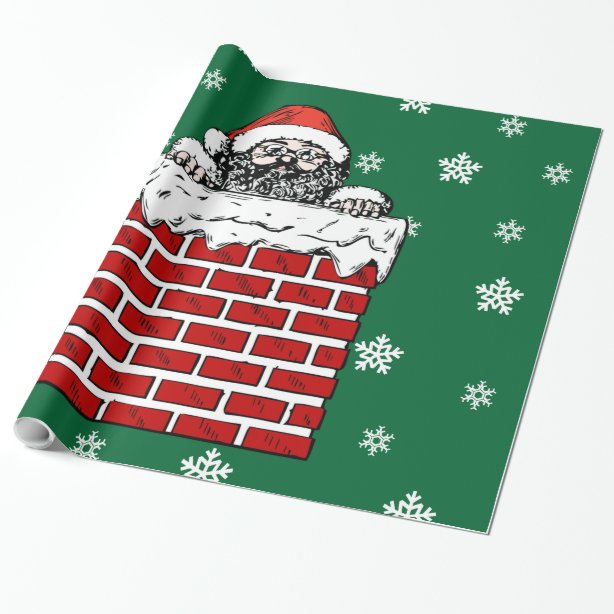 Chimney Christmas Wrapping Paper | Zazzle