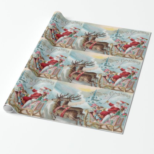Santa Coming to Town Wrapping Paper