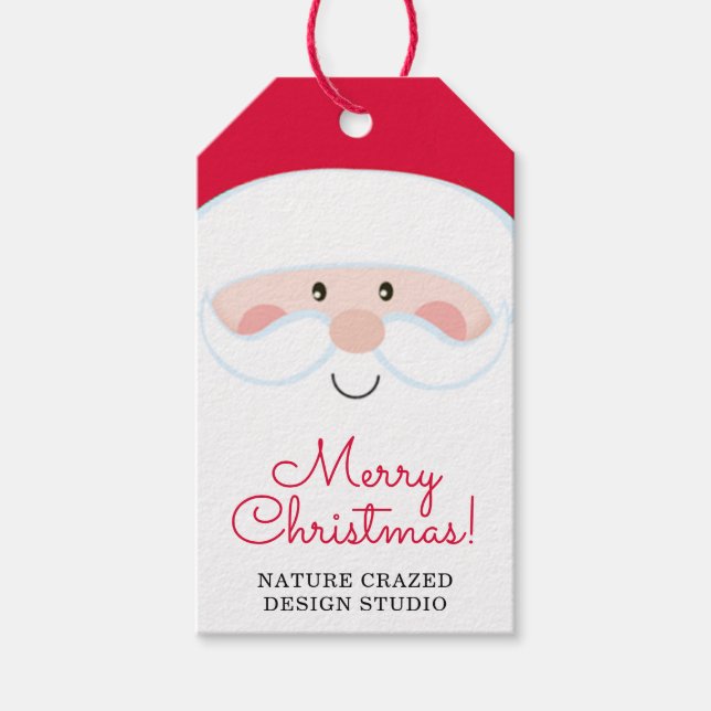 Santa Company Party Gift Tags (Front)