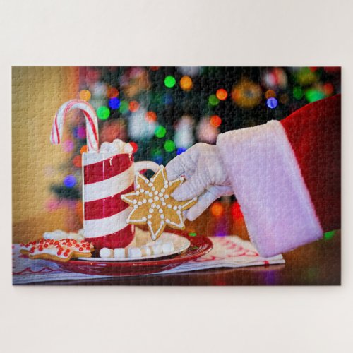 Santa Cookies Christmas Holidays Seasonal Festive Jigsaw Puzzle