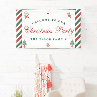 Santa Cookies Christmas Party Banner