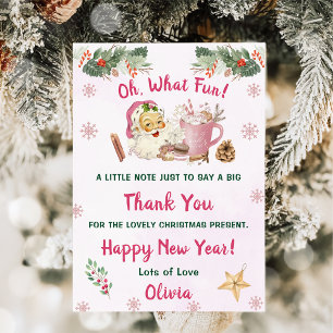 Santa Cookies Christmas Party Thank You Invitation