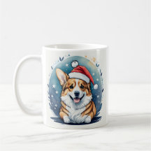 Santa Corgi Christmas Mug