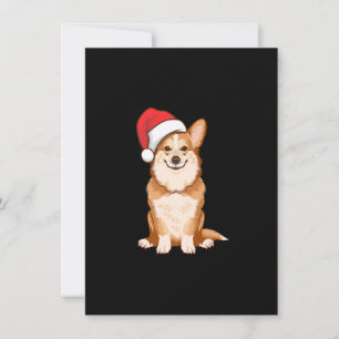 Santa Corgi, Gifts For Dog Lovers, Corgi Christmas Invitation