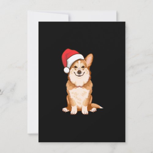 Santa Corgi Gifts For Dog Lovers Corgi Christmas Invitation