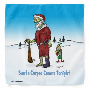Santa Corpse Funny Zombie Cartoon Bandana