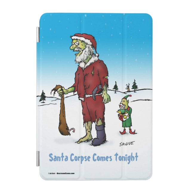 Santa Corpse Funny Zombie Cartoon iPad Mini Cover (Front)