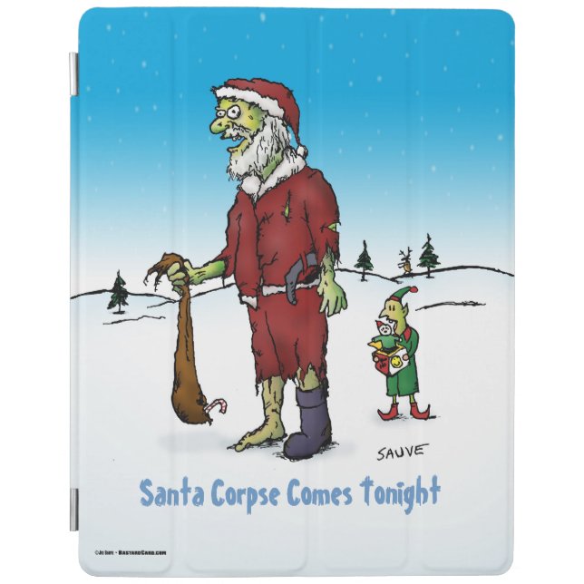 Santa Corpse Funny Zombie Cartoon iPad Smart Cover (Front)