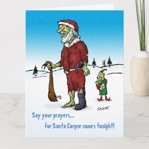 Santa Corpse Funny Zombie Xmas Big Card