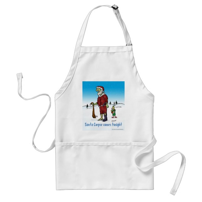 Santa Corpse Zombie Adult Apron (Front)