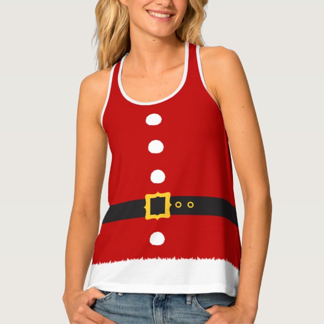 Santa Costume Christmas Tank Top (Front)