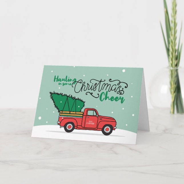 Santa Country Christmas Art Overly Country Christm Card (Front)