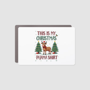 Santa Cow Xmas Tree Lights This Is My Christmas Pa Car Magnet
