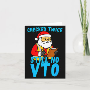 Santa Coworker Christmas Swagazon Checked Twice St Card