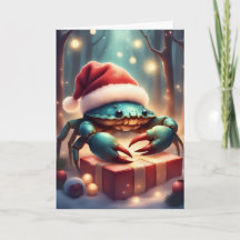 Santa Crab’s Holiday – Coastal Christmas Card