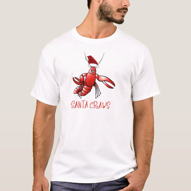 Santa Crawdad (Santa Craws) T-Shirt (Front)