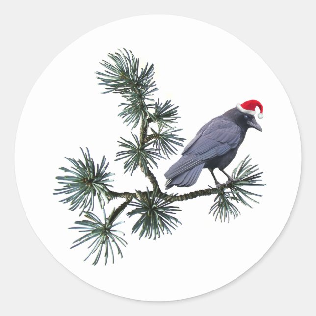 Santa Crow Pine Stickers (Front)