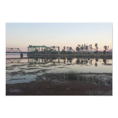 Santa Cruz Beach Boardwalk Sunset Photo Print