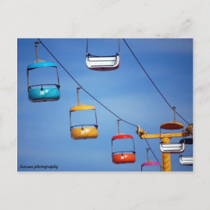 Santa Cruz Beach Boardwalk Tram Postcard