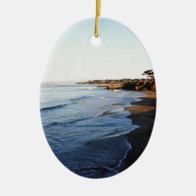Santa Cruz Beach Ceramic Ornament (Front)