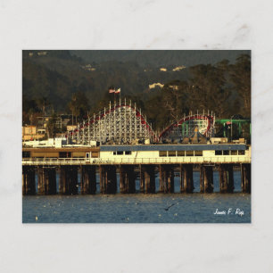 Santa Cruz Boardwalk & Wharf Postcard
