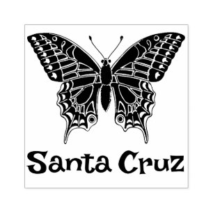 Santa Cruz Butterfly Rubber Stamp