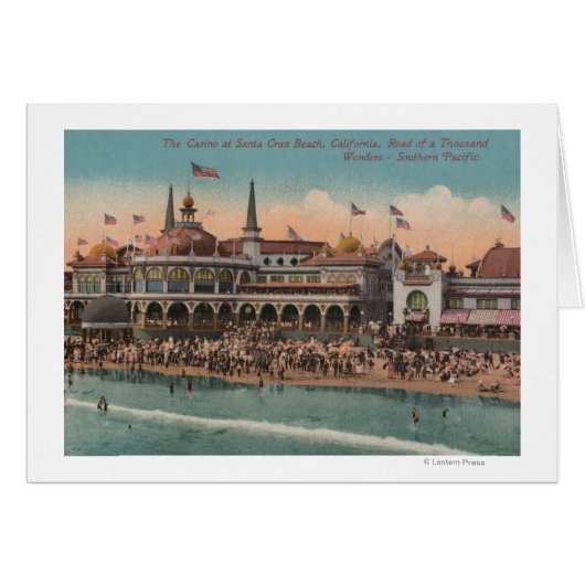 Santa Cruz, CA - Casino and Santa Cruz Beach (Front Horizontal)