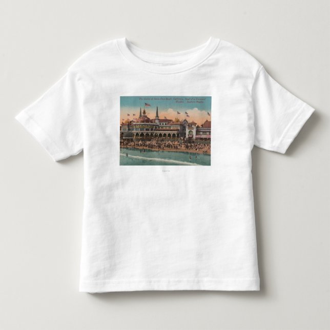 Santa Cruz, CA - Casino and Santa Cruz Beach Toddler T-shirt (Front)