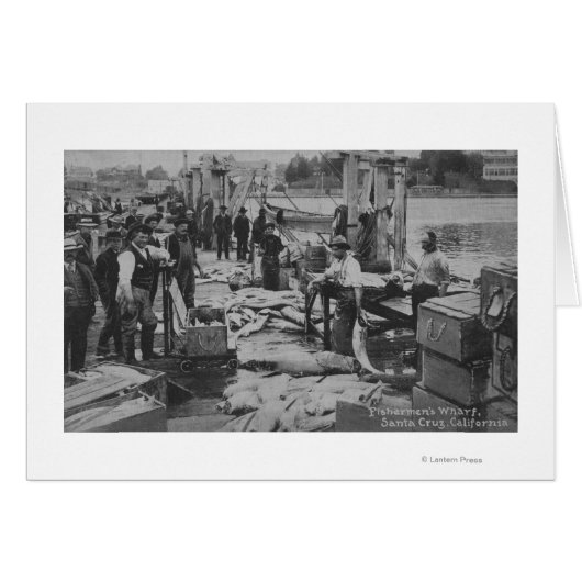 Santa Cruz, CA - Fisherman's Wharf Scene Cards (Front Horizontal)