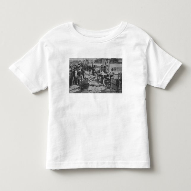 Santa Cruz, CA - Fisherman's Wharf Scene Toddler T-shirt (Front)