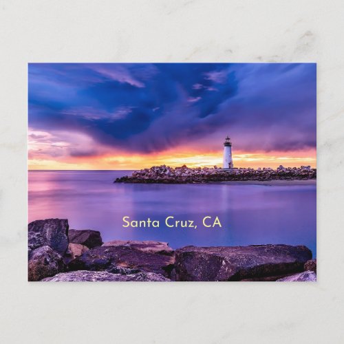 Santa Cruz CA lighthouse Postcard