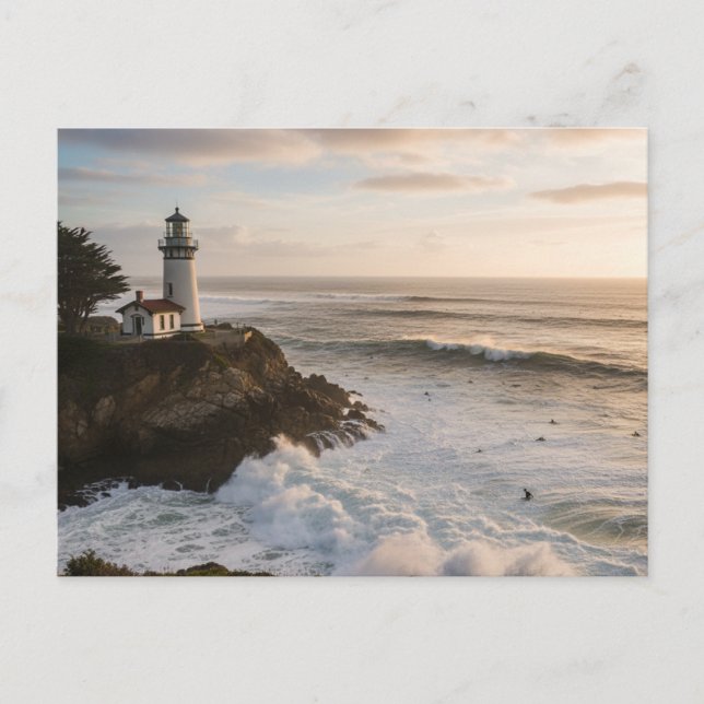  Santa Cruz CA Mark Abbott Memorial Lighthouse Postcard (Front)