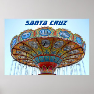 Santa Cruz California amusement park ride Poster