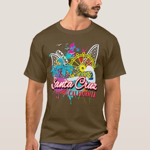 Santa Cruz California Beach Amusement Park Novelty T_Shirt