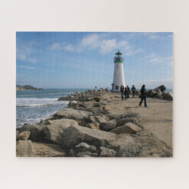 Santa Cruz California Beach Walton Lighthouse Jigsaw Puzzle (Horizontal)