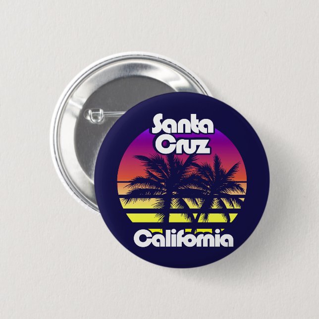 Santa Cruz California Button (Front & Back)