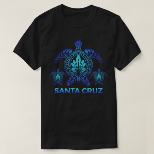 Santa Cruz California CA Ocean Sea Turtle Souvenir T_Shirt