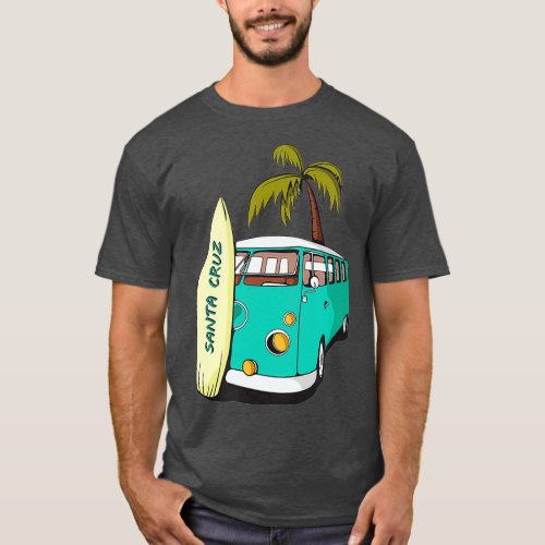 Santa Cruz California CA Surf Van Souvenir T_Shirt