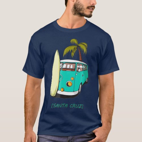 Santa Cruz California CA  Surf Van Souvenir T_Shirt