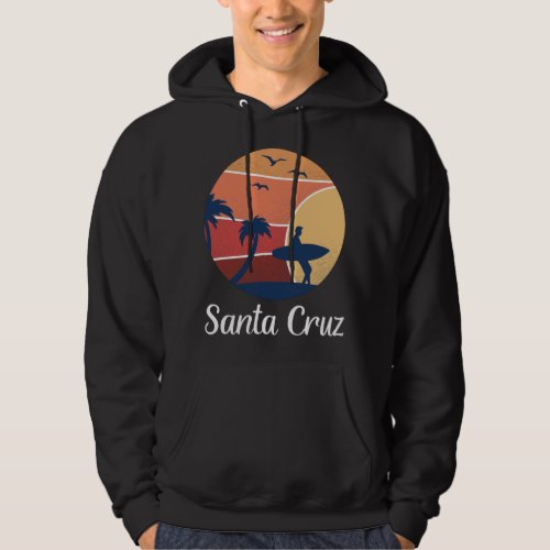 Santa Cruz California Ca Surfing Surfer Vintage Su Hoodie