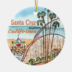 Santa Cruz California Ceramic Ornament