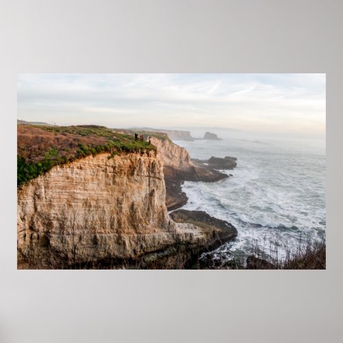 Santa Cruz California cliffs Poster
