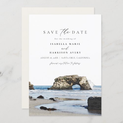 SANTA CRUZ California Coast Skyline Save the Date  Invitation