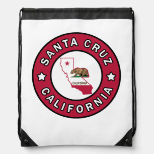 Santa Cruz California Drawstring Bag